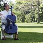 Yo Yo Ma on the Lawn at Tanglewood with his Luis & Clark Cello